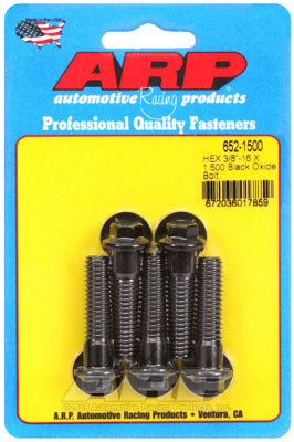 ARP 652-1500 SAE Bolt Kit 3/8-16 X 1.500 hex black oxide bolts Photo-0