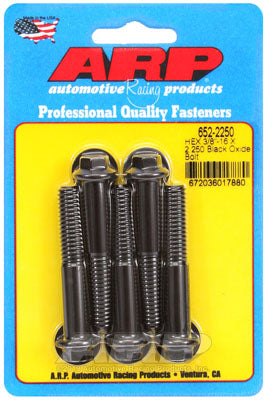 ARP 652-2250 SAE Bolt Kit 3/8-16 X 2.250 hex black oxide bolts Photo-0