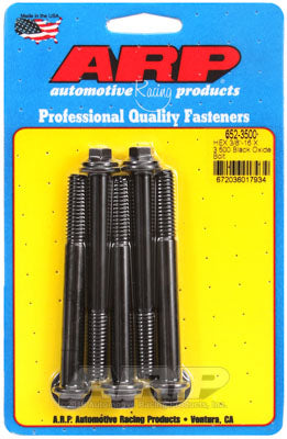 ARP 652-3500 SAE Bolt Kit 3/8-16 X 3.500 hex black oxide bolts Photo-0