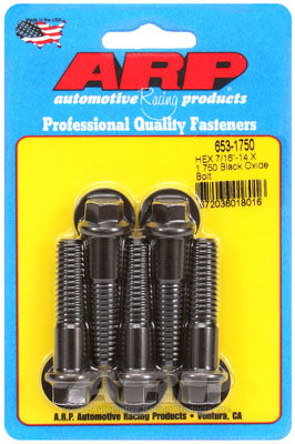 ARP 653-1750 SAE Bolt Kit 7/16-14 X 1.750 hex black oxide bolts Photo-0