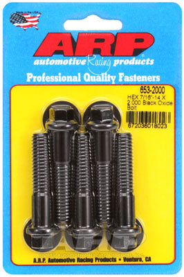 ARP 653-2000 SAE Bolt Kit 7/16-14 X 2.000 hex black oxide bolts Photo-0