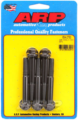ARP 654-2750 SAE Bolt Kit 3/8-16 x 2.750 hex 7/16 wrenching black oxide bolts Photo-0