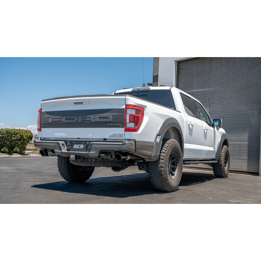 BORLA 60727BC Tail Pipe Kit 3" (4.50" Black Chrome Tips) for FORD F-150 Raptor 2021- / Raptor R Photo-1