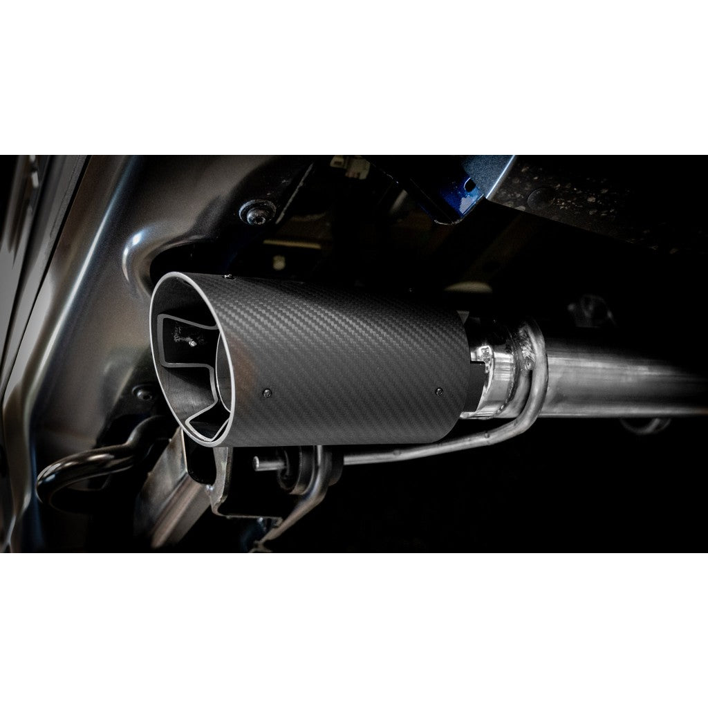 BORLA 60727CFBA Tail Pipe Kit 3" (4.50" Carbon Fiber Black Anodized Tips) for FORD F-150 Raptor 2021- / Raptor R 2023- Photo-2
