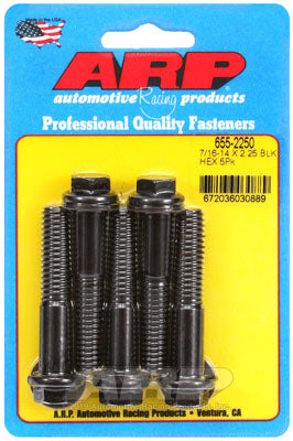 ARP 655-2250 SAE Bolt Kit 7/16-14 X 2.250 hex 1/2 wrenching black oxide bolts Photo-0