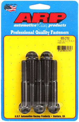 ARP 655-2750 SAE Bolt Kit 7/16-14 X 2.750 hex 1/2 wrenching black oxide bolts Photo-0