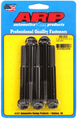 ARP 655-3500 SAE Bolt Kit 7/16-14 X 3.500 hex 1/2 wrenching black oxide bolts Photo-0