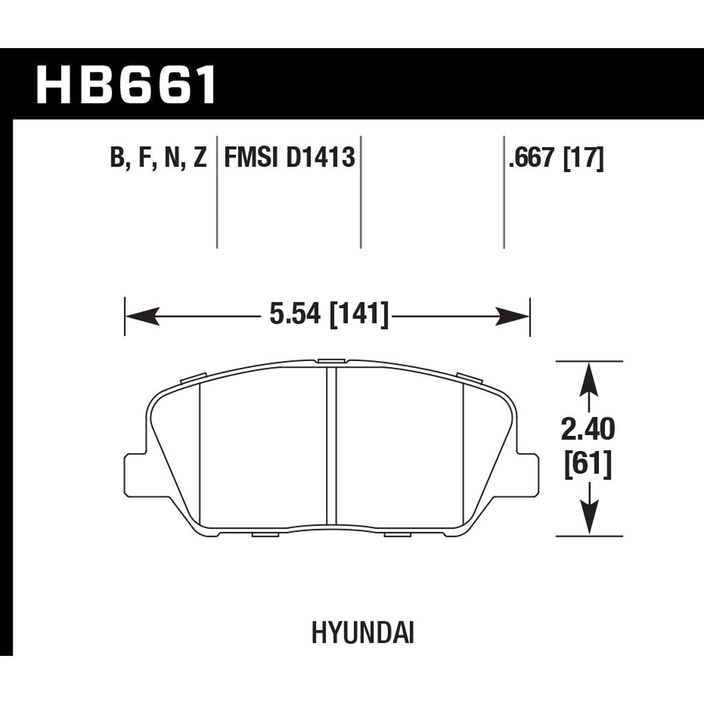 HAWK HB661G.667 Motorsports brake pads DTC-60 Photo-2