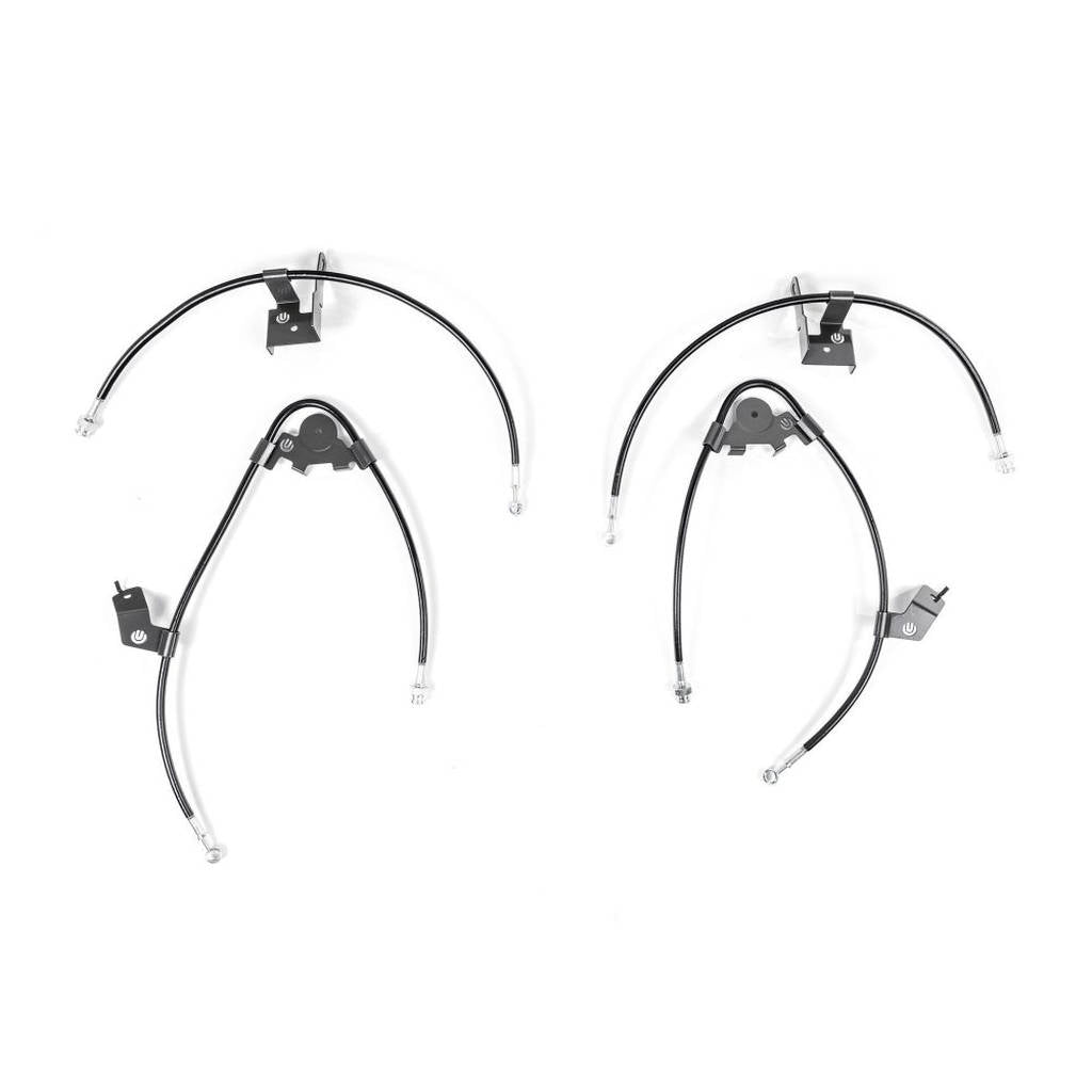 UNPLUGGED PERFORMANCE UP-MSMX2-111-1.2 Sport brake line set (Stainless steel) for TESLA Model S Plaid / Model S 2021+ Photo-0