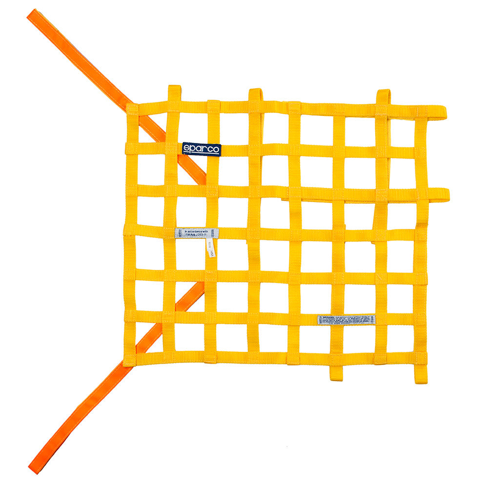 SPARCO 002192FA-G Window safety nets (FIA) 50x52, yellow Photo-0