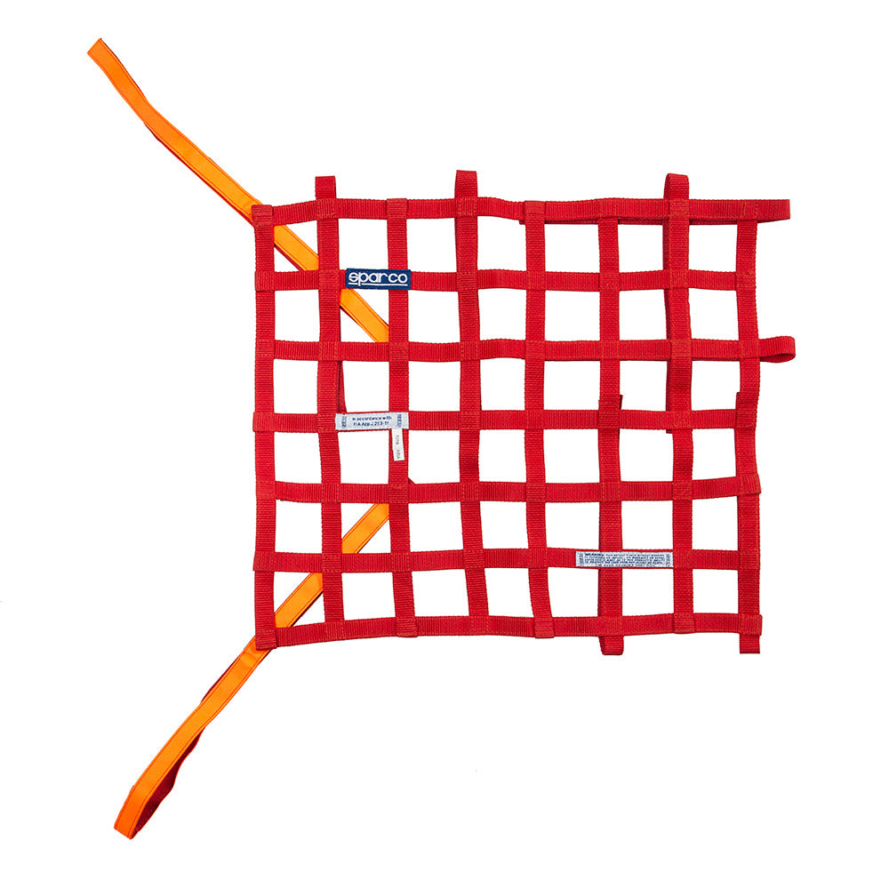 SPARCO 002192FA-R Window safety nets (FIA) 50x52, red Photo-0