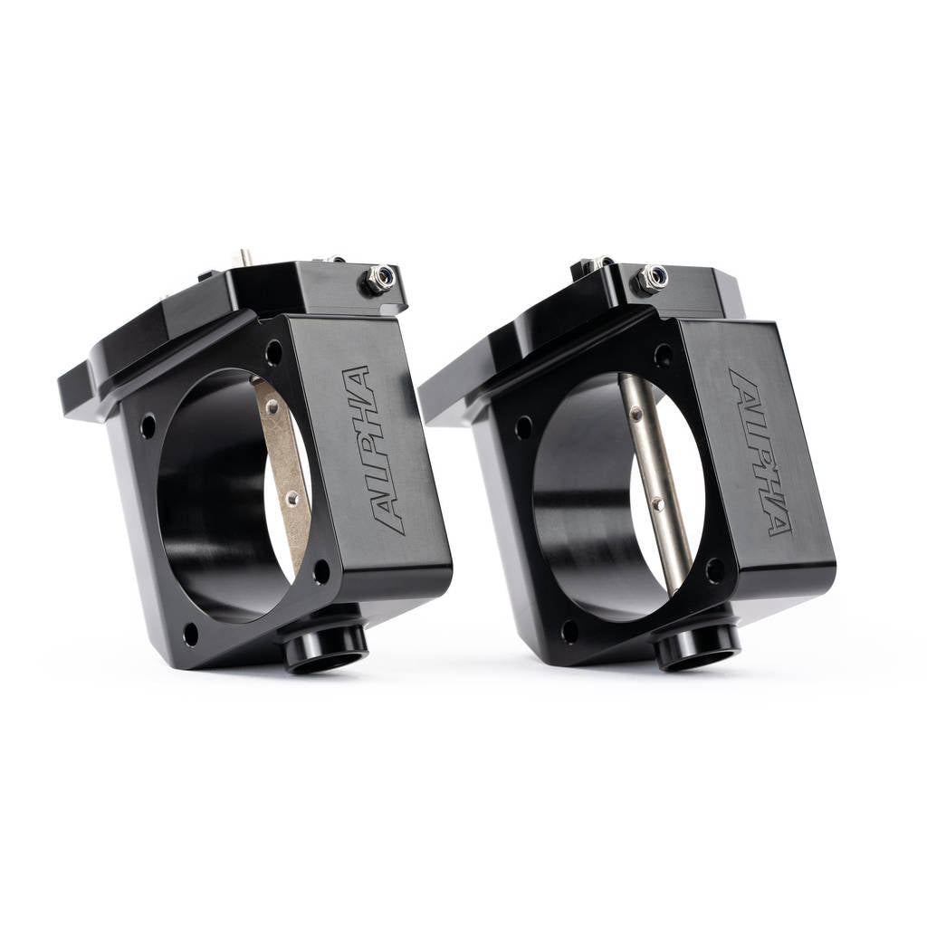 AMS ALP.07.08.0006-7 CNC Big Bore Throttle Body Set (With AMS Quickclamp Adapter Flanges) for NISSAN GT-R (R35) Photo-1