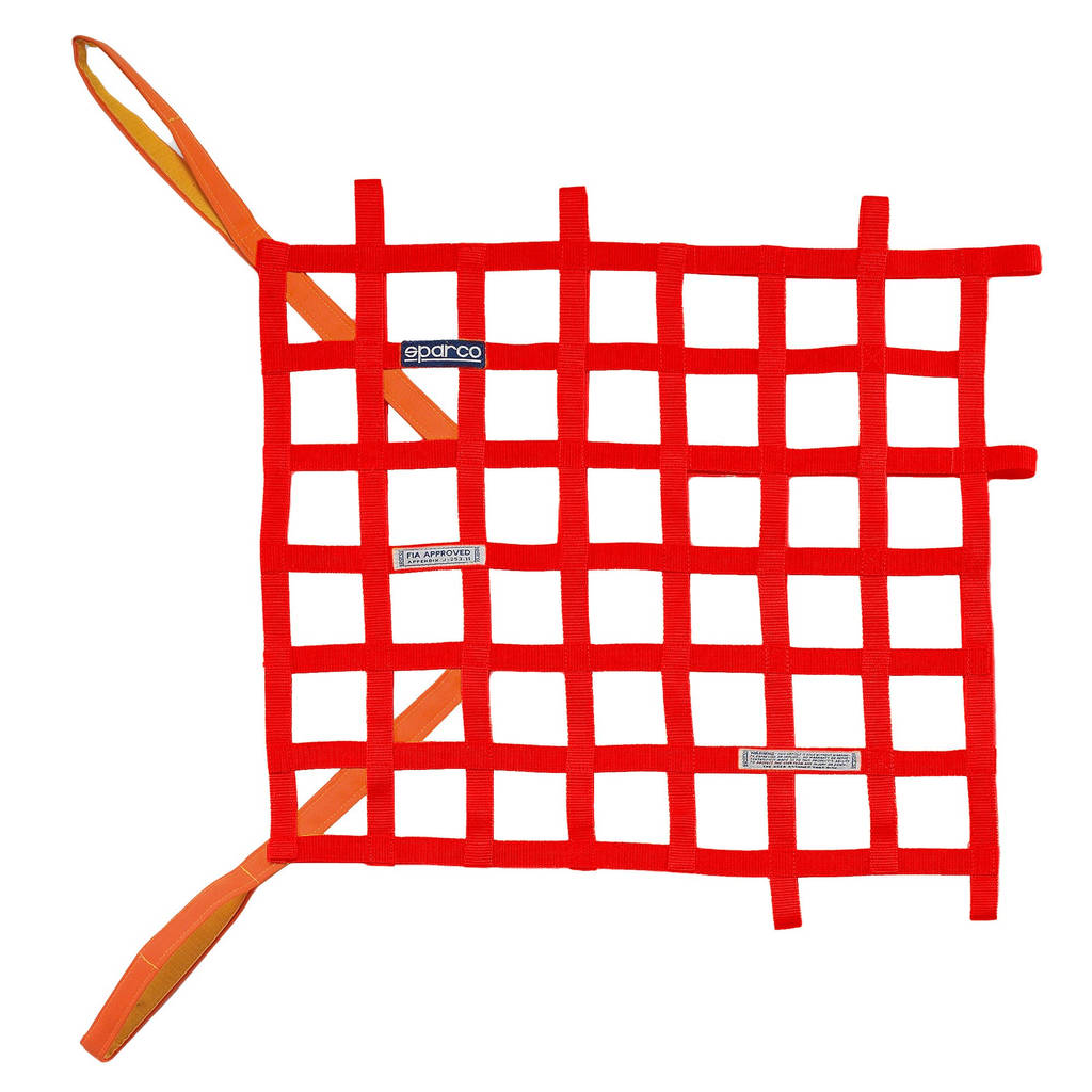 SPARCO 002192FA-R Window safety nets (FIA) 50x52, red Photo-0
