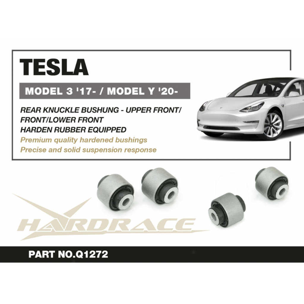 HARDRACE Q1272 Bushing Rear Knuckle (upper front, front, lower front) for TESLA Model 3 / Model Y Photo-1