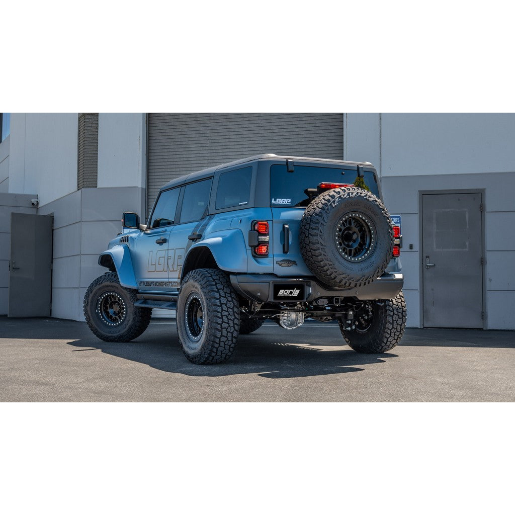 BORLA 140934CB Exhaust System Cat-Back 2.75", ATAK (4" Black Chrome Tips) for FORD Bronco Raptor 2022- Photo-1