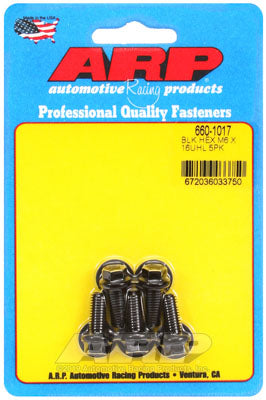 ARP 660-1017 Metric Thread Bolt Kit M6 x 1.00 x 16 hex black oxide bolts Photo-0