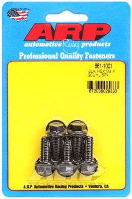 ARP 661-1001 Metric Thread Bolt Kit M8 x 1.25 x 20mm hex black oxide bolts Photo-0