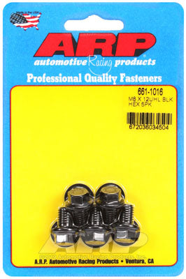 ARP 661-1016 Metric Thread Bolt Kit M8 x 1.25 x 12mm hex black oxide bolts Photo-0