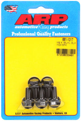 ARP 661-1017 Metric Thread Bolt Kit M8 x 1.25 x 16mm hex black oxide bolts Photo-0