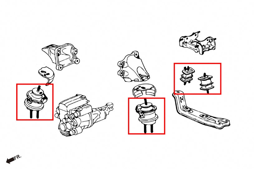 HARDRACE 6612 HARDEN ENGINE MOUNT 4PCS/SET HONDA S2000 Photo-1