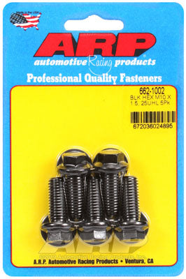 ARP 662-1002 Metric Thread Bolt Kit M10 x 1.50 x 25 hex black oxide bolts Photo-0