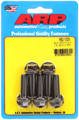 ARP 662-1003 Metric Thread Bolt Kit M10 x 1.50 x 30 hex black oxide bolts Photo-0