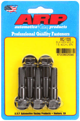 ARP 662-1005 Metric Thread Bolt Kit M10 x 1.50 x 40 hex black oxide bolts Photo-0