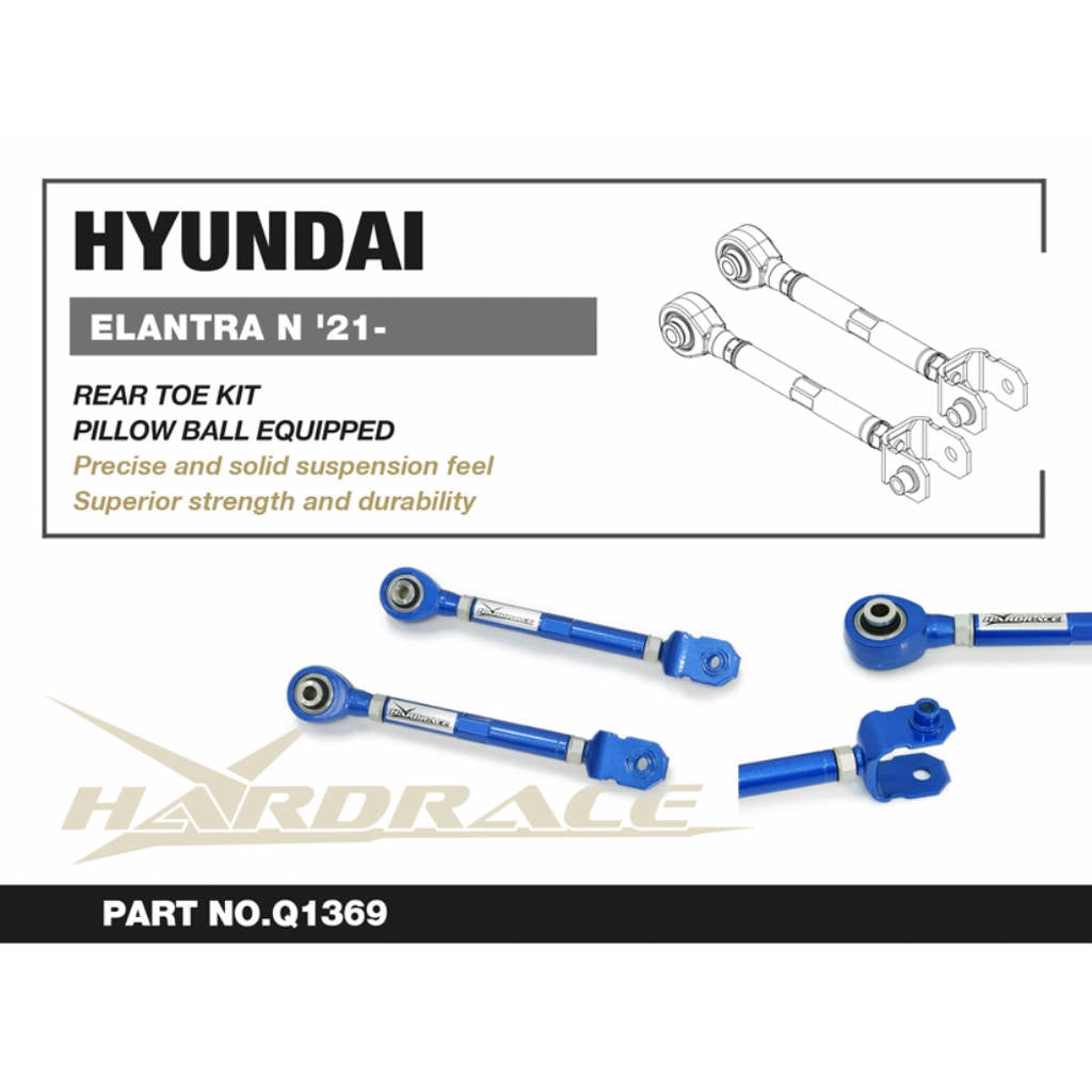 HARDRACE Q1369 Rear toe kit (Pillow ball) - 2 Pcs/Set for HYUNDAI Elantra N 2021+ Photo-1