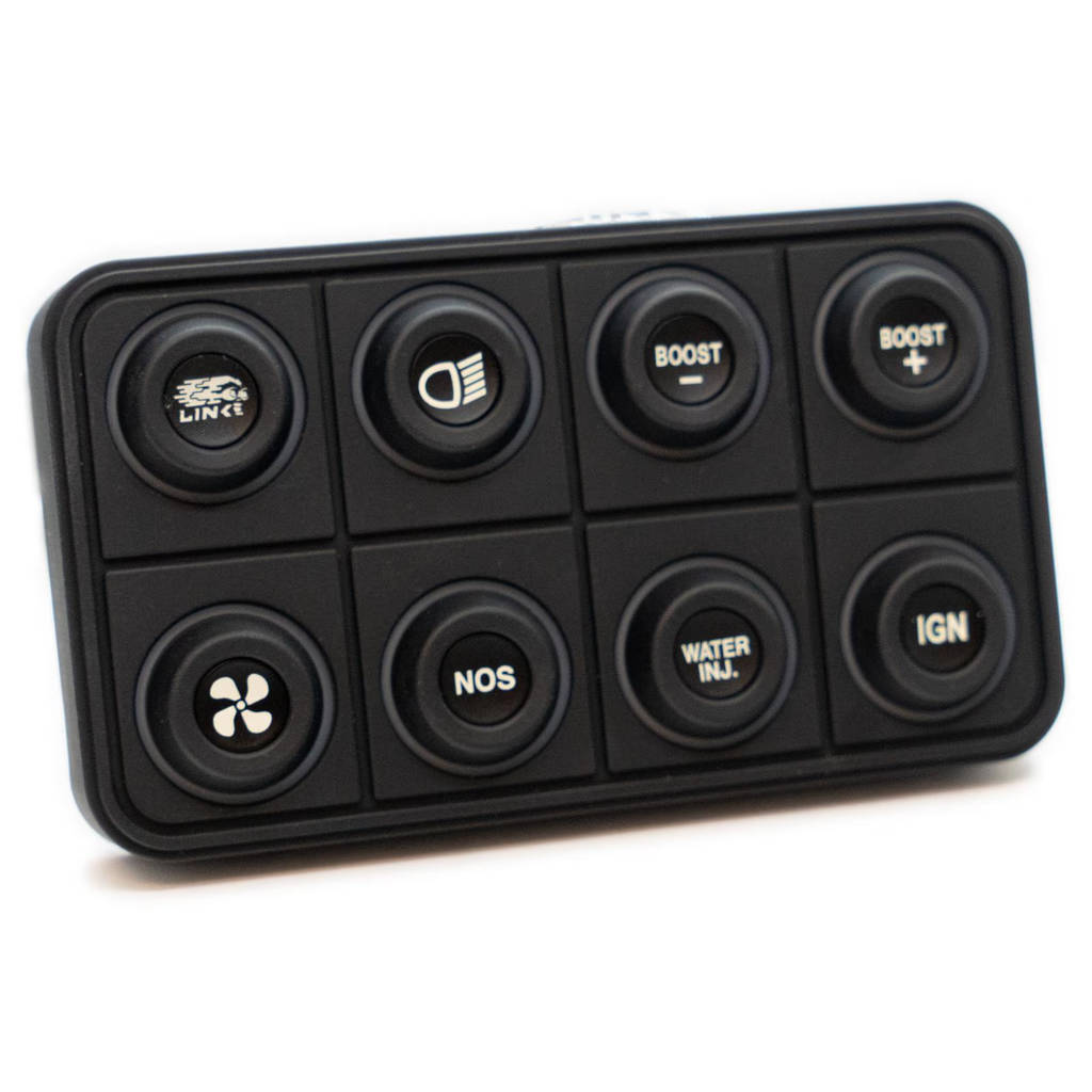 Link ECU 101-0237 8 key (2x4) CAN Keypad with interchangeable 15mm inserts (sold separately) Photo-2