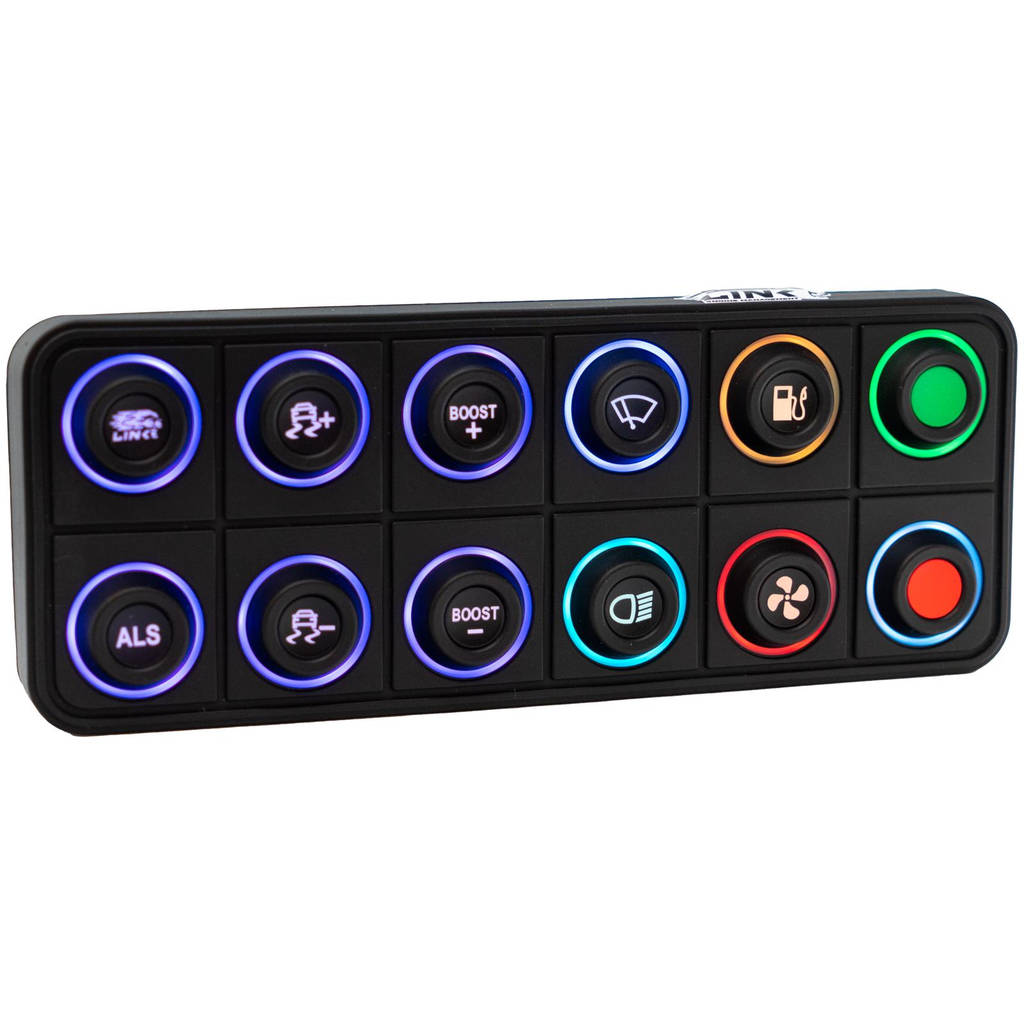 Link ECU 101-0239 12 key (2x6) CAN Keypad with interchangeable 15mm inserts (sold separately) Photo-1