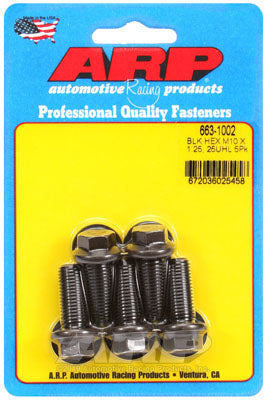 ARP 663-1002 Metric Thread Bolt Kit M10 x 1.25 x 25 hex black oxide bolts Photo-0
