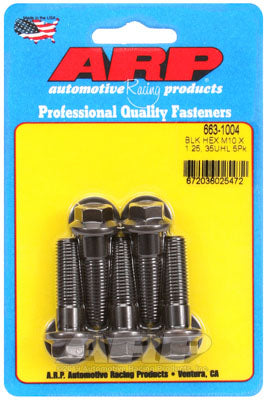 ARP 663-1004 Metric Thread Bolt Kit M10 x 1.25 x 35 hex black oxide bolts Photo-0