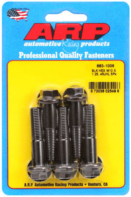 ARP 663-1006 Metric Thread Bolt Kit M10 x 1.25 x 45 hex black oxide bolts Photo-0