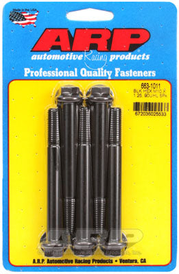 ARP 663-1011 Metric Thread Bolt Kit M10 x 1.25 x 90 hex black oxide bolts Photo-0