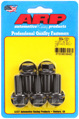 ARP 664-1001 Metric Thread Bolt Kit M12 x 1.50 x 25 hex black oxide bolts Photo-0
