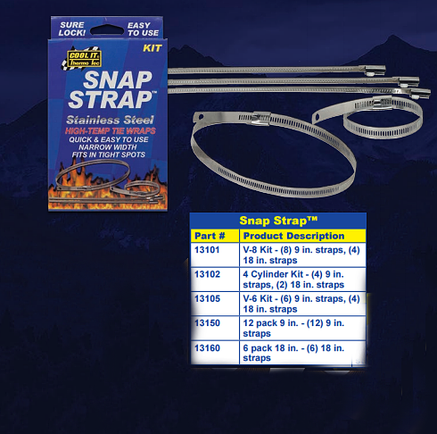 THERMO-TEC 13101 Steel clamp, kit V8, 9" -8pcs and 18" -4pcs Photo-0