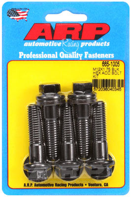 ARP 665-1005 Metric Thread Bolt Kit M12 x 1.75 x 45 hex black oxide bolts Photo-0