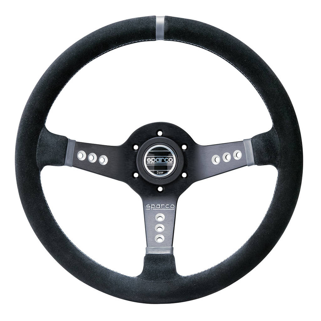 SPARCO 015L800SC Steering wheel L777, suede, black/titan, diam.350mm, reach 63mm Photo-0