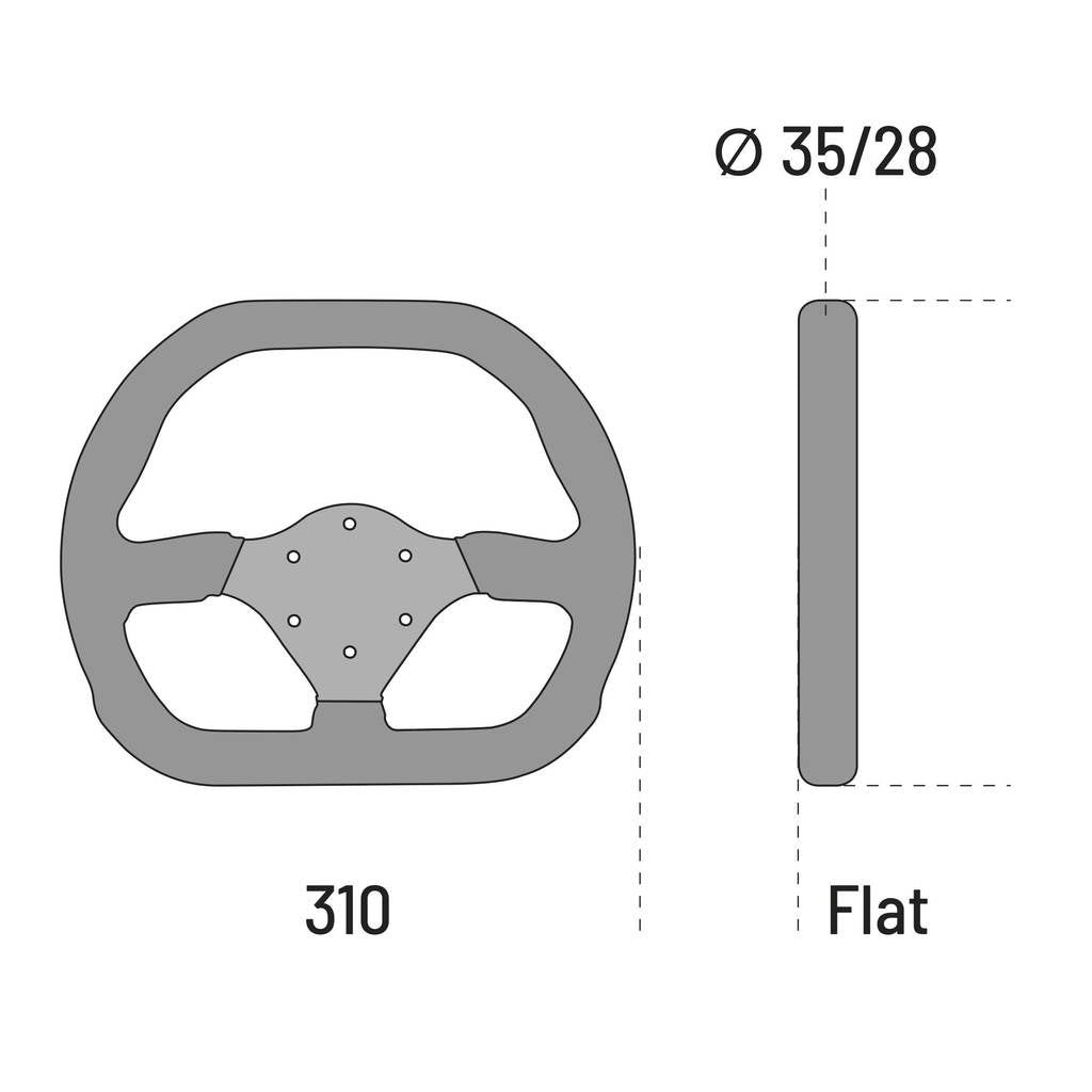 SPARCO 015P310F2SN Steering wheel P310, suede, black, diam.310mm, reach 00mm Photo-2
