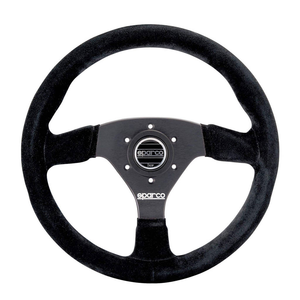 SPARCO 015R383PSN Steering Wheel R383, Suede, Black, Diam. 330mm, Reach 39mm Photo-1
