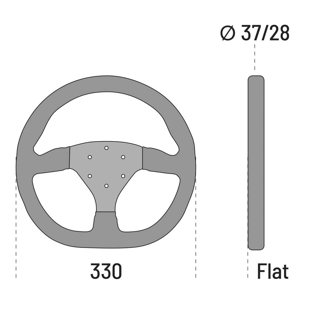 SPARCO 015TRGL1TUV Steering wheel L360, leather, black, diam.330mm, reach 00mm Photo-2