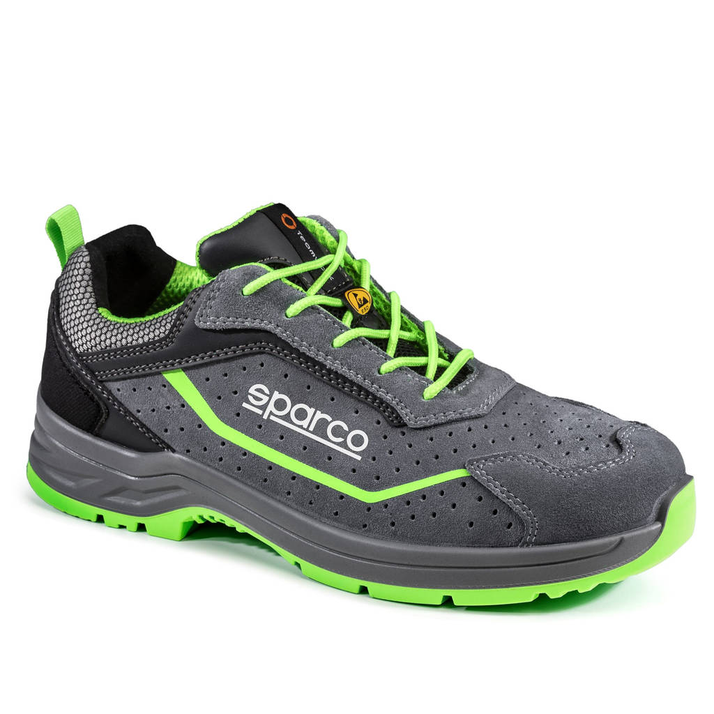 SPARCO 0753839GRVF Shoes Indy Felix S1P ESD gray/Green fluo 39 Photo-0