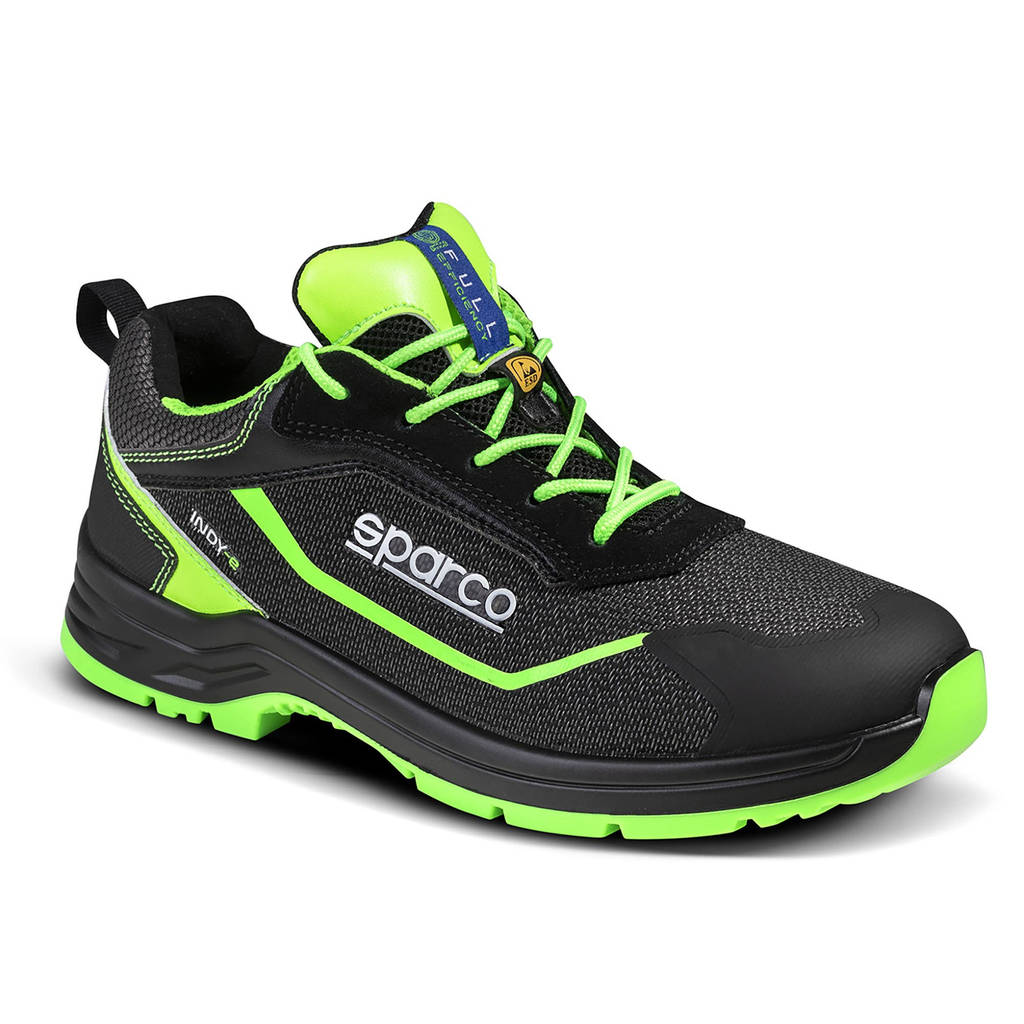 SPARCO 0754035NRVF Shoes Indy-E Forester S3 ESD Black/Green fluo 35 Photo-0