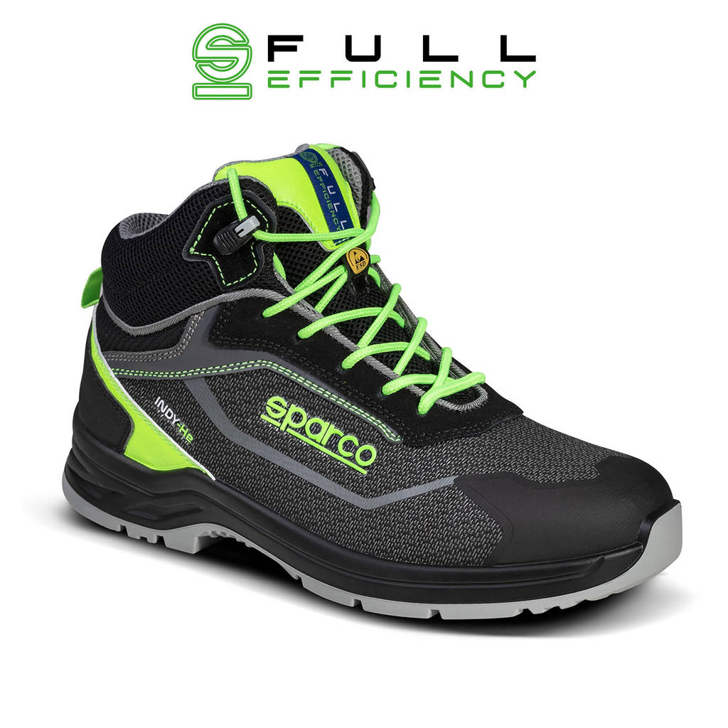 SPARCO 0754236NRVF Shoes Indy-He Ranger S3 ESD Black/Green fluo 36 Photo-0