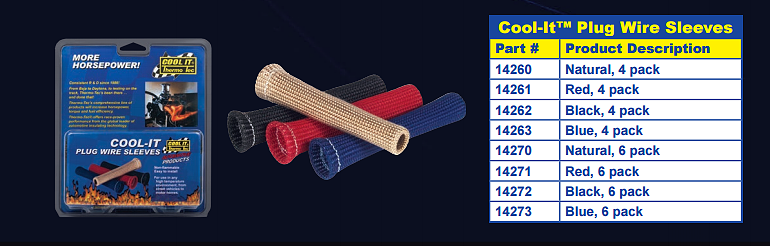 THERMO-TEC 14260 Cool-It Plug Wire Sleeves 4pcs. copper Photo-0