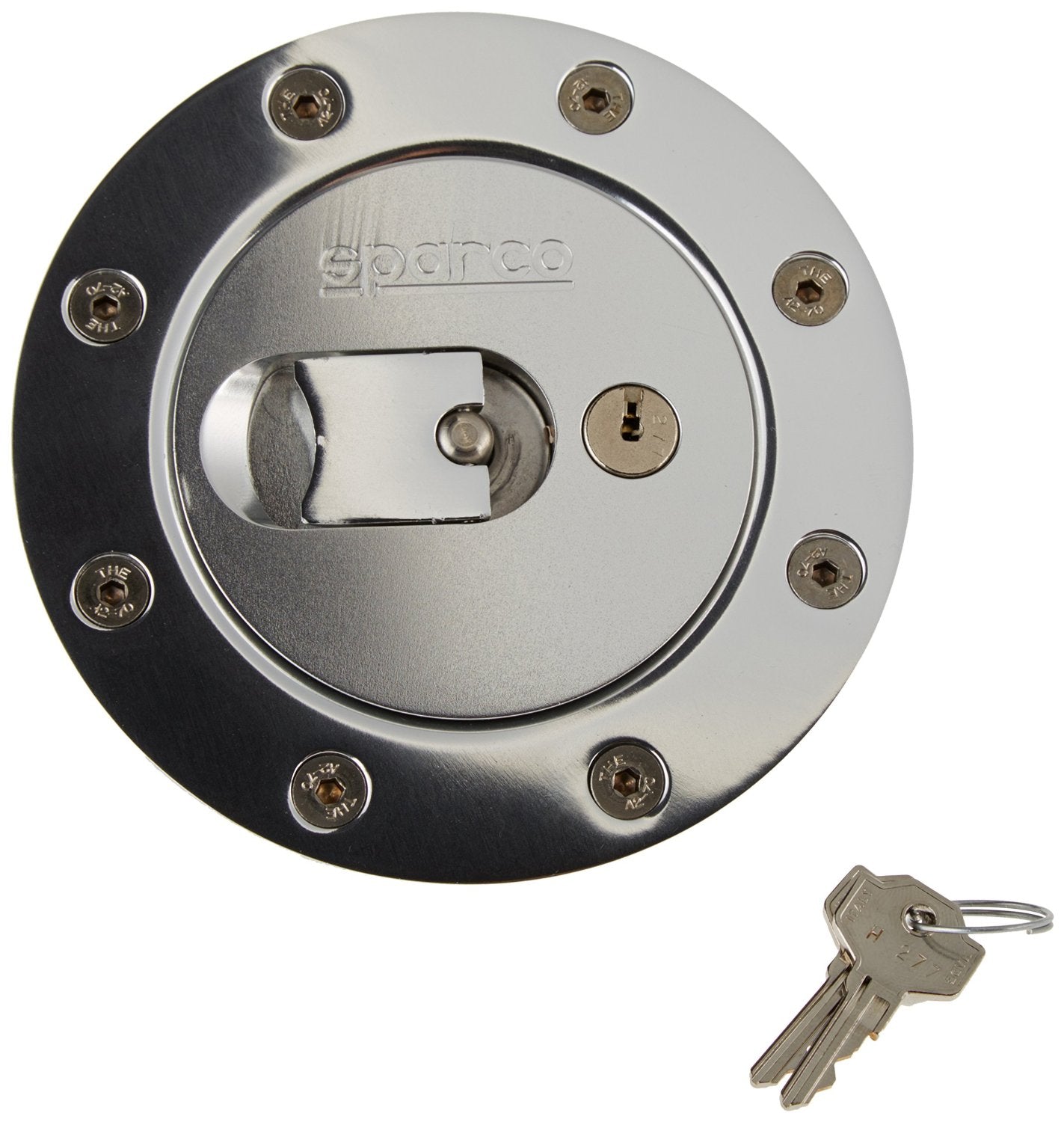 SPARCO 27004OA Brushed Aluminum Locking Fuel Cap Photo-0