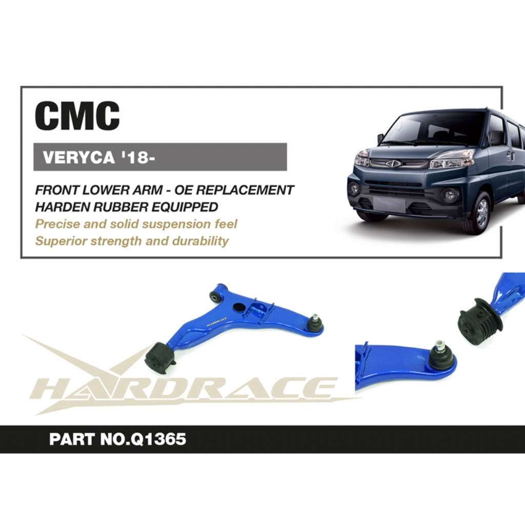HARDRACE Q1365 Front lower arm (harden rubber) - 2 pcs/set for CMC Verica A180 2018 Photo-1