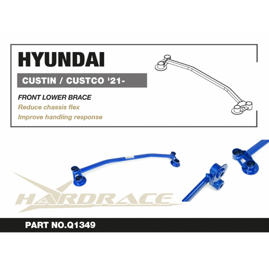 HARDRACE Q1349 Front lower brace - 1 pcs/set for HYUNDAI Custin / Custo 2021 Photo-1