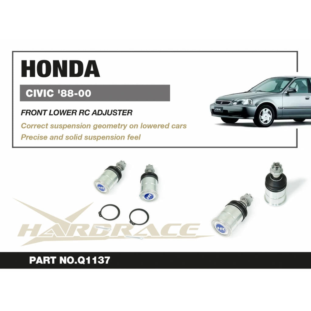 HARDRACE Q1137 Front lower RC adjuster - 2 pcs/set for HONDA Civic 1988-2000 / CR-X 1988-1991 / CR-V 1997-2001 Photo-1