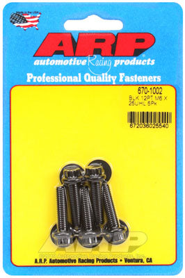 ARP 670-1002 Metric Thread Bolt Kit M6 x 1.00 x 25 12pt black oxide bolts Photo-0